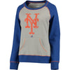 New York Mets Majestic Women's Everything & More Pullover Sweatshirt - Gray/Royal