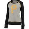 Pittsburgh Pirates Majestic Women's Everything & More Pullover Sweatshirt - Gray/Black
