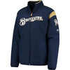 Milwaukee Brewers Majestic Women's On-Field Thermal Jacket - Navy