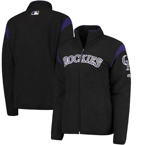 Colorado Rockies Majestic Women's On-Field Thermal Jacket - Black