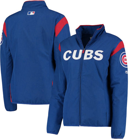 Chicago Cubs Majestic Women's On-Field Thermal Jacket - Royal