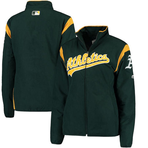 Oakland Athletics Majestic Women's On-Field Thermal Jacket - Green