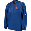 New York Mets Majestic Big & Tall Cool Base Training Pullover Jacket - Royal