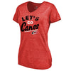 Carolina Hurricanes Women's Hometown Collection Let's Go Tri-Blend V-Neck T-Shirt