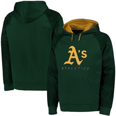 Oakland Athletics Majestic Big & Tall New Armour Performance Hoodie - Green