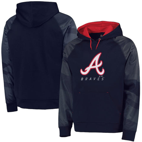 Atlanta Braves Majestic Big & Tall New Armour Performance Hoodie - Navy