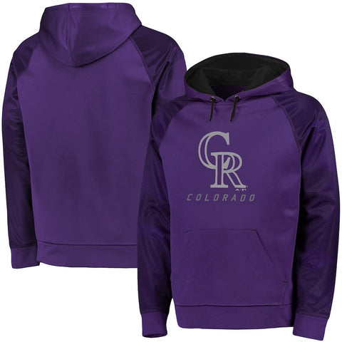 Colorado Rockies Majestic Big & Tall New Armour Performance Hoodie - Purple