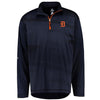 Detroit Tigers Majestic Big & Tall Cool Base Quarter-Zip Sweatshirt - Navy/Orange