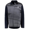 New York Yankees Majestic Big & Tall Cool Base Quarter-Zip Sweatshirt - Navy/Gray