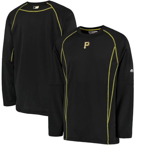 Pittsburgh Pirates Majestic Big & Tall On Field Practice Pullover Fleece Sweatshirt - Black