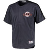 San Francisco Giants Stitches Hot Corner Button Down Polyester Jersey - Charcoal