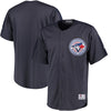 Toronto Blue Jays Stitches Hot Corner Button Down Polyester Jersey - Charcoal
