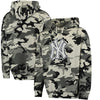 New York Yankees Stitches Pullover Hoodie - Black/Camo