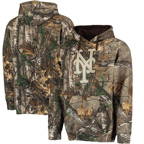New York Mets Stitches Fleece Pullover Hoodie - Realtree Camo