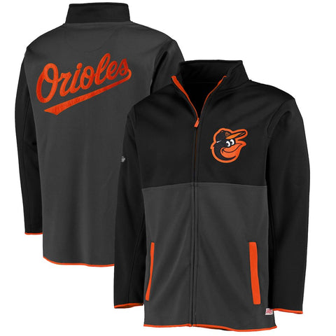 Baltimore Orioles Stitches Fashion Track Jacket - Black