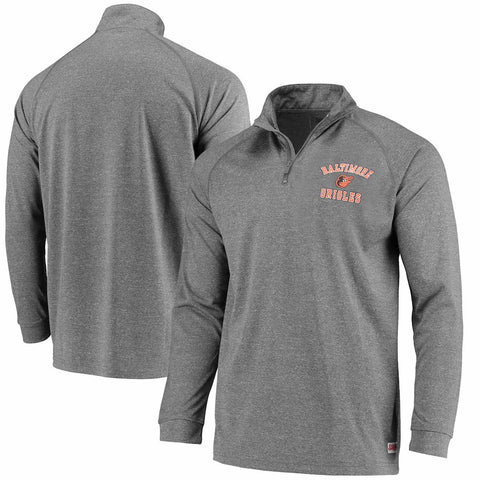 Baltimore Orioles Stitches Team Logo Quarter-Zip Pullover Jacket - Charcoal