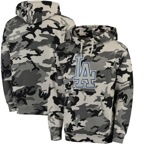 Los Angeles Dodgers Stitches Pullover Hoodie - Black/Camo