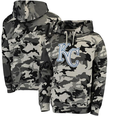 Kansas City Royals Stitches Pullover Hoodie - Black/Camo