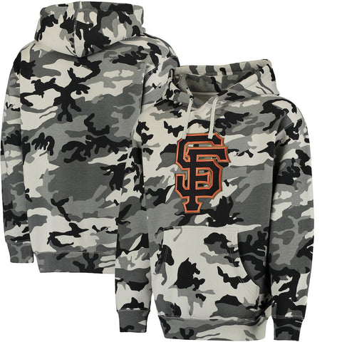 San Francisco Giants Stitches Pullover Hoodie - Black/Camo
