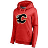 Calgary Flames Women's Primary Logo Fleece Pullover Hoodie - Red