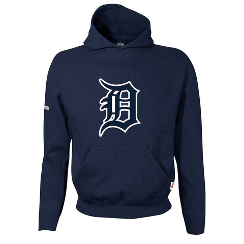 Detroit Tigers Stitches Youth Applique Pullover Hoodie - Navy