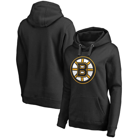Boston Bruins   Women's Primary Logo Fleece Pullover Hoodie - Black