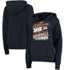 Houston Astros 5th & Ocean by New Era Women's Raw Edges & Pouch Raglan Pullover Hoodie - Navy
