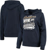 Milwaukee Brewers 5th & Ocean by New Era Women's Raw Edges & Pouch Raglan Pullover Hoodie - Navy