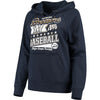 Milwaukee Brewers 5th & Ocean by New Era Women's Raw Edges & Pouch Raglan Pullover Hoodie - Navy