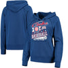 Chicago Cubs 5th & Ocean by New Era Women's Raw Edges & Pouch Raglan Pullover Hoodie - Royal