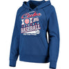 Chicago Cubs 5th & Ocean by New Era Women's Raw Edges & Pouch Raglan Pullover Hoodie - Royal