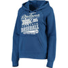 Los Angeles Dodgers 5th & Ocean by New Era Women's Raw Edges & Pouch Raglan Pullover Hoodie - Royal