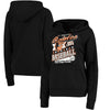 Baltimore Orioles 5th & Ocean by New Era Women's Raw Edges & Pouch Raglan Pullover Hoodie - Black