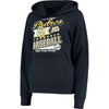 San Diego Padres 5th & Ocean by New Era Women's Raw Edges & Pouch Raglan Pullover Hoodie - Navy