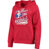 Philadelphia Phillies 5th & Ocean by New Era Women's Raw Edges & Pouch Raglan Pullover Hoodie - Red