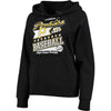 Pittsburgh Pirates 5th & Ocean by New Era Women's Raw Edges & Pouch Raglan Pullover Hoodie - Black
