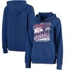 Texas Rangers 5th & Ocean by New Era Women's Raw Edges & Pouch Raglan Pullover Hoodie - Royal
