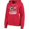 Cincinnati Reds 5th & Ocean by New Era Women's Raw Edges & Pouch Raglan Pullover Hoodie - Red