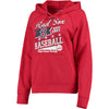 Boston Red Sox 5th & Ocean by New Era Women's Raw Edges & Pouch Raglan Pullover Hoodie - Red
