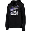 Colorado Rockies 5th & Ocean by New Era Women's Raw Edges & Pouch Raglan Pullover Hoodie - Black