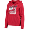 St. Louis Cardinals 5th & Ocean by New Era Women's Raw Edges & Pouch Raglan Pullover Hoodie - Red