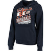 Detroit Tigers 5th & Ocean by New Era Women's Raw Edges & Pouch Raglan Pullover Hoodie - Navy