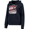 Minnesota Twins 5th & Ocean by New Era Women's Raw Edges & Pouch Raglan Pullover Hoodie - Navy