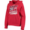 Washington Nationals 5th & Ocean by New Era Women's Raw Edges & Pouch Raglan Pullover Hoodie - Red