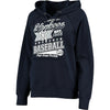 New York Yankees 5th & Ocean by New Era Women's Raw Edges & Pouch Raglan Pullover Hoodie - Navy