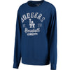 Los Angeles Dodgers 5th & Ocean by New Era Women's MLB Knit Pullover With Thumbholes Sweatshirt - Royal