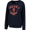 Detroit Tigers 5th & Ocean by New Era Women's Knit Pullover Tri-Blend Sweatshirt - Navy