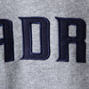San Diego Padres Majestic Youth Wordmark Twill Fleece Pullover Hoodie - Heathered Gray