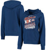 New York Mets 5th & Ocean by New Era Women's Raw Edges & Pouch Raglan Pullover Hoodie - Royal
