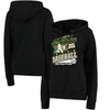 Oakland Athletics 5th & Ocean by New Era Women's Raw Edges & Pouch Raglan Pullover Hoodie - Black